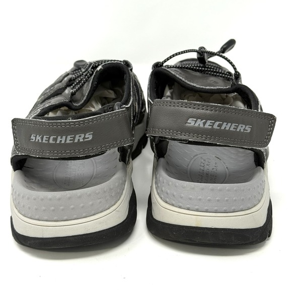 Skechers Relaxed Fit Luxe Foam Men's Gray Fishermen Sandals Size 8 - Picture 2 of 9